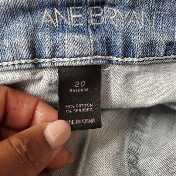 Lane Bryant Bleach Splatter Distressed Boyfriend Denim Jeans sz 20 Average - Picture 12 of 12